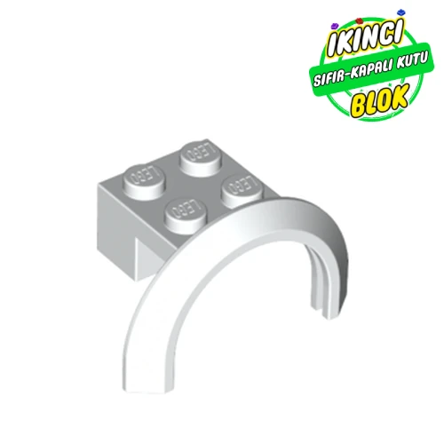 LEGO® 4 x 2 1/2 x 1 2/3 Kavisli Çamurluk Beyaz Sıfır