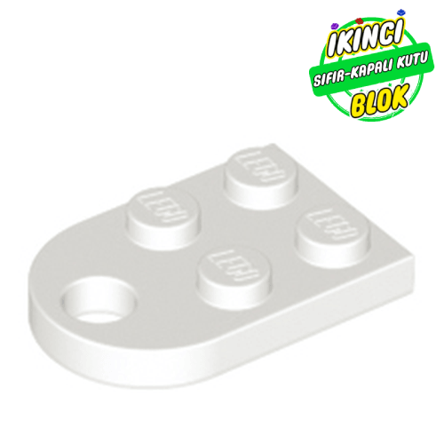LEGO® 2 x 3 Kavisli Delikli Plaka Beyaz Sıfır