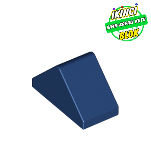 LEGO® 2 x 1 Çift Alt Stud Tutuculu 45 Derece Eğimli Parça Koyu Mavi Sıfır