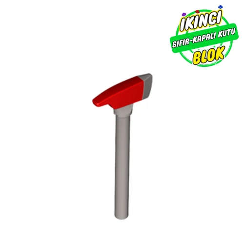 LEGO® Weapon Axe With Red Head Mat Gümüş Sıfır