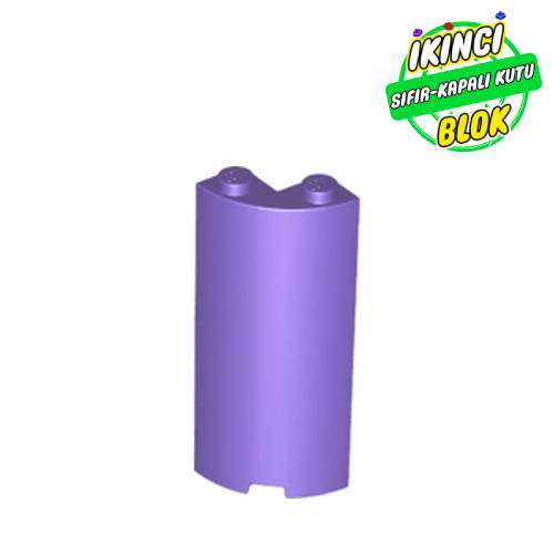 LEGO® 2 x 2 x 5 ve 1 x 1 Kesikli Silindir Koyu Mor Sıfır