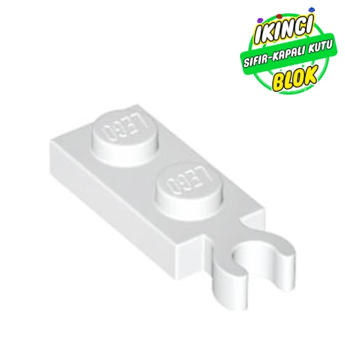 LEGO® Plate Special 1 x 2 with Clip Vertical on End Beyaz Sıfır