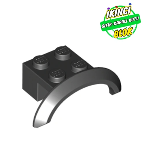 LEGO® 4 x 2 1/2 x 1 Kemerli Çamurluk Siyah Sıfır