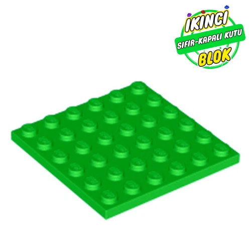 LEGO® Plate 6 x 6 Parlak Yeşil Sıfır