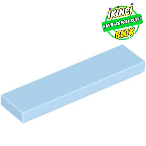 LEGO® Tile 1 x 4 with Groove Parlak Açık Mavi Sıfır