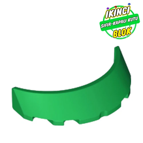 LEGO® Windscreen 3 x 6 x 1 Curved with Rectangular Stud Holder in Bottom Yeşil Sıfır