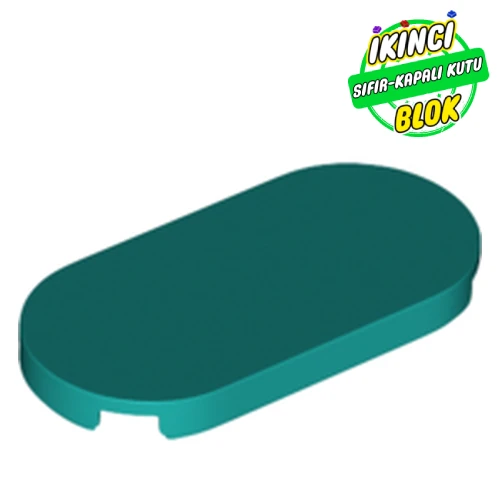 LEGO® Tile Round 2 x 4 Koyu Turkuaz Sıfır