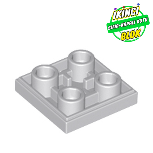 LEGO® 2 x 2 Ters Düz Plaka Açık Mavimsi Gri Sıfır