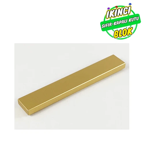 LEGO® Tile 1 x 6 with Groove Metalik Altın Sıfır