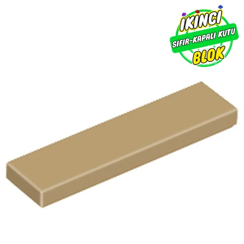 LEGO® Tile 1 x 4 with Groove Koyu Bej Sıfır