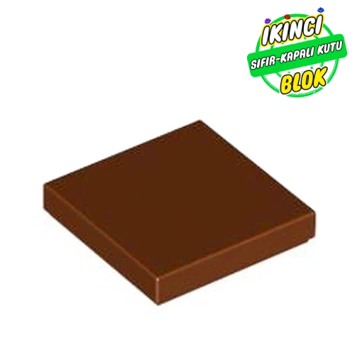 LEGO® Tile 2 x 2 with Groove Kırmızımsı Kahverengi Sıfır