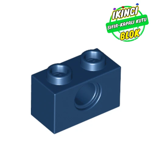LEGO® Technic Brick 1 x 2 [1 Pin Hole] Koyu Mavi Sıfır