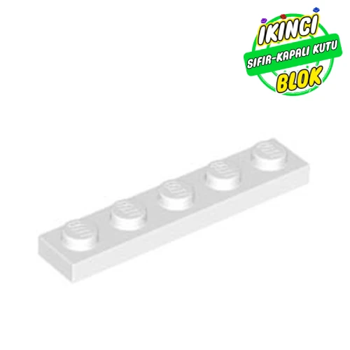 LEGO® Plate 1 x 5 Beyaz Sıfır