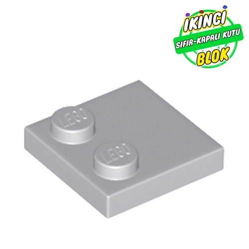 LEGO® 2 x 2 Modifiye Düz Plaka 2 birim çıkışlı Açık Mavimsi Gri Sıfır