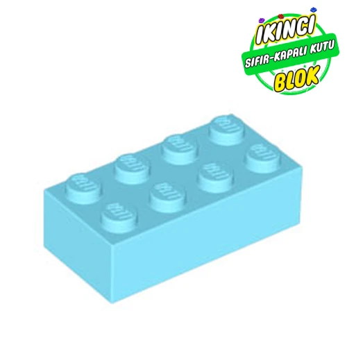LEGO® 2 x 4 Tuğla Orta Azur Sıfır
