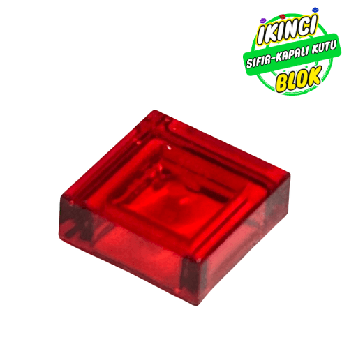LEGO® 1 x 1 Düz Plaka Şeffaf Kırmızı Sıfır