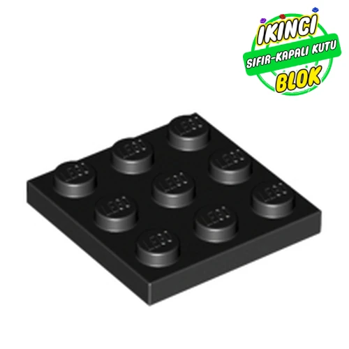 LEGO® Plate 3 x 3 Siyah Sıfır