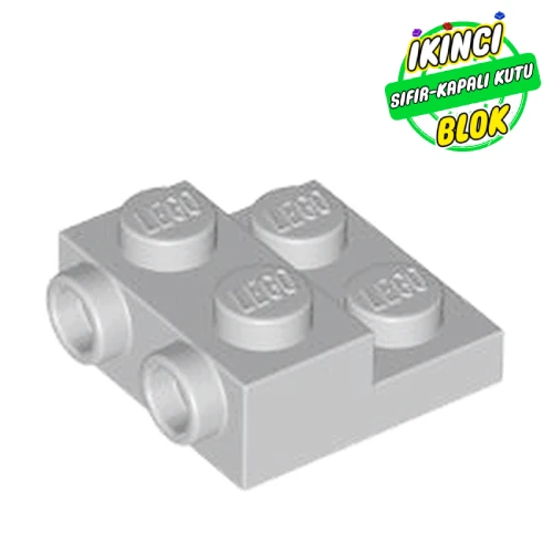 LEGO® Plate Special 2 x 2 x 2/3 with Two Studs On Side and Two Raised - Updated Version Açık Mavimsi Gri Sıfır