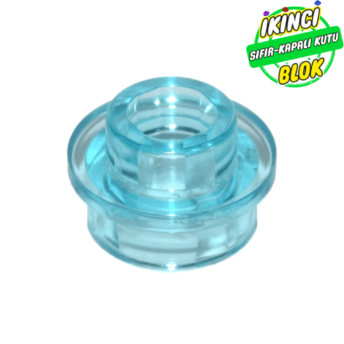 LEGO® 1 x 1 Kavisli Plaka Açık Stud Şeffaf Açık Mavi Sıfır