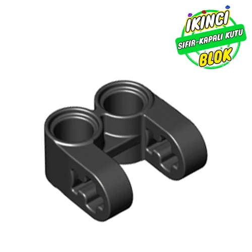 LEGO® Technic Axle and Pin Connector Perpendicular Double Split Siyah Sıfır