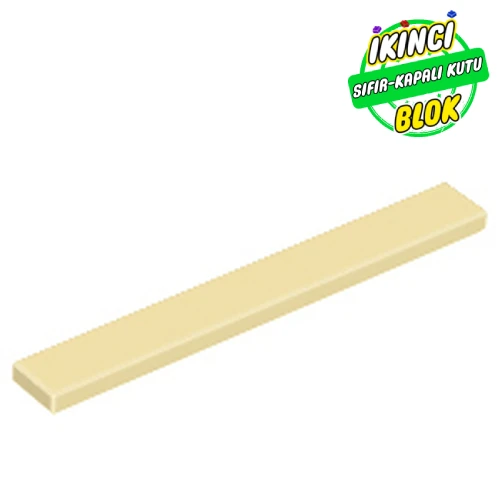 LEGO® Tile 1 x 8 with Groove Bej Sıfır