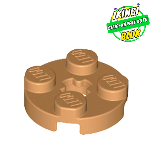 LEGO® 2 x 2 Aks Girişli Daire Plaka Orta Karamel Sıfır
