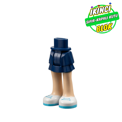 LEGO® Friends Minifigür Ayak Mini Etekli Koyu Mavi Sıfır