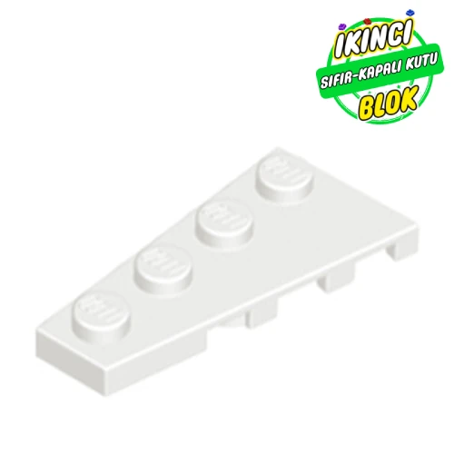 LEGO® 4 x 2 Sol Köşe Plaka Beyaz Sıfır