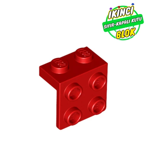 LEGO® Bracket 1 x 2 - 2 x 2 Kırmızı Sıfır