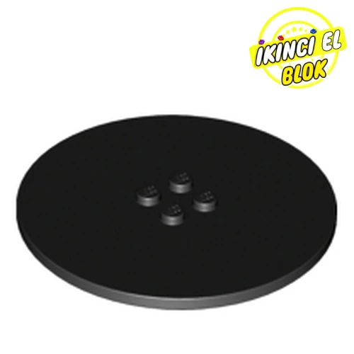 LEGO® Plate Special Round 8 x 8 with 2 x 2 Center Studs without Groove Siyah İkinci El