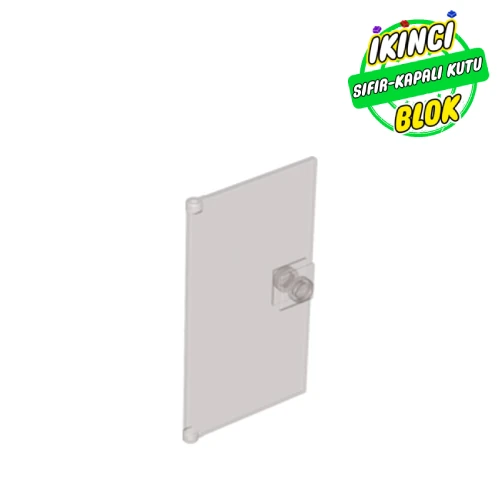 LEGO® Door 1 x 4 x 6 Smooth with Square Handle Plinth Şeffaf Kahverengi Sıfır