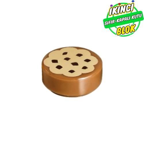 LEGO® 1 x 1 Kurabiye Desenli Kavisli Düz Plaka Orta Karamel Sıfır