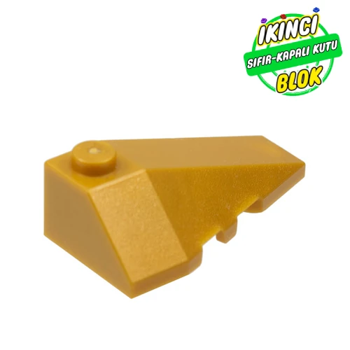 LEGO® 4 x 2 Sağ Eğimli Parça Metalik Altın Sıfır