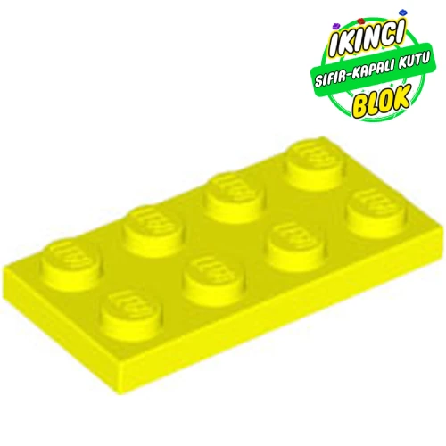 LEGO® Plate 2 x 4 Canlı Sarı Sıfır