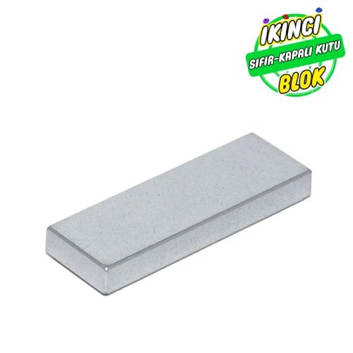 LEGO® Tile 1 x 3 Metalik Gümüş Sıfır