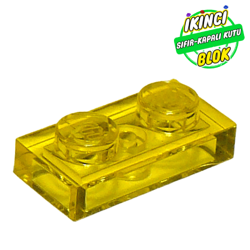 LEGO® 1 x 2 Plaka Şeffaf Sarı Sıfır