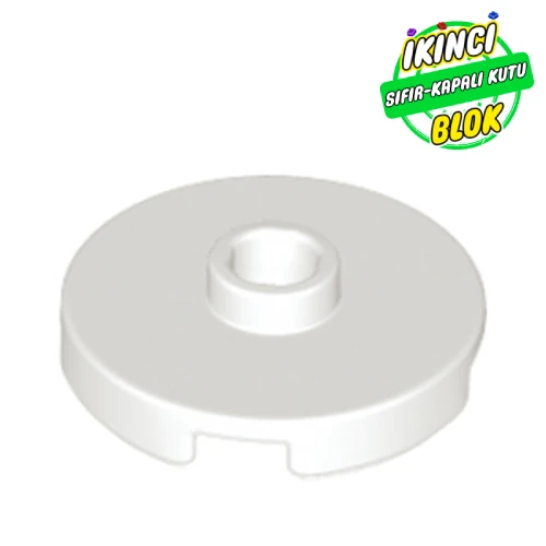 LEGO® Plate Special Round 2 x 2 with Center Stud (Jumper Plate) Beyaz Sıfır