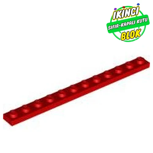 LEGO® Plate 1 x 12 Kırmızı Sıfır