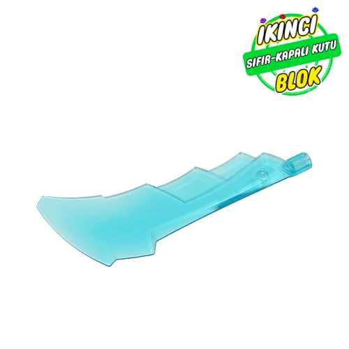 LEGO® Large Figure Weapon Sword with Axle Connector ŞEffaf Açık Mavi Sıfır