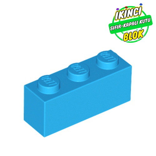 LEGO® 1 x 3 Tuğla Koyu Turkuaz Sıfır