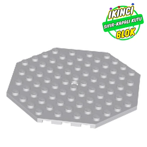 LEGO® Plate Special 10 x 10 Octagonal with Hole Açık Mavimsi Gri Sıfır