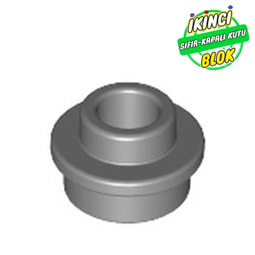 LEGO® Plate Round 1 x 1 with Open Stud Koyu Mavimsi Gri Sıfır