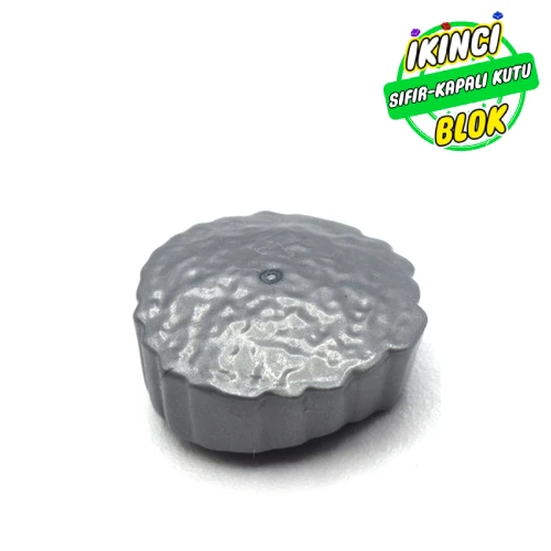 LEGO® Hair Flat Top, Short with Straight Even Side Sections Mat Gümüş Sıfır