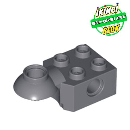 LEGO® 2 x 2 Pim Girişli Oval Bağlantılı Technic Tuğla Koyu Mavimsi Gri Sıfır