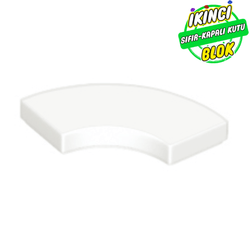 LEGO® 2 x 2 Kavisli Düz Plaka Beyaz Sıfır