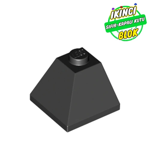 LEGO® 2 x 2 Çift Dikey Köşeli 45 Derece Eğimli Parça Siyah Sıfır