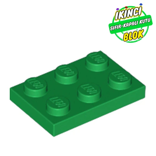 LEGO® 2 x 3 Plaka Yeşil Sıfır