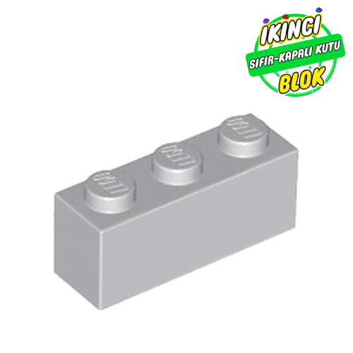 LEGO® 1 x 3 Tuğla Açık Mavimsi Gri Sıfır