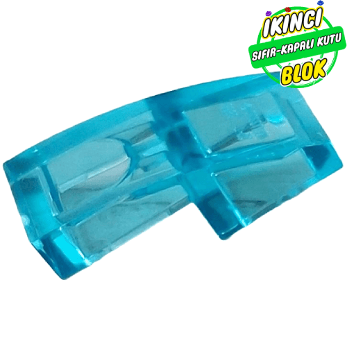 LEGO® 2 x 1 x 2/3 Eğimli Parça Şeffaf Açık Mavi Sıfır