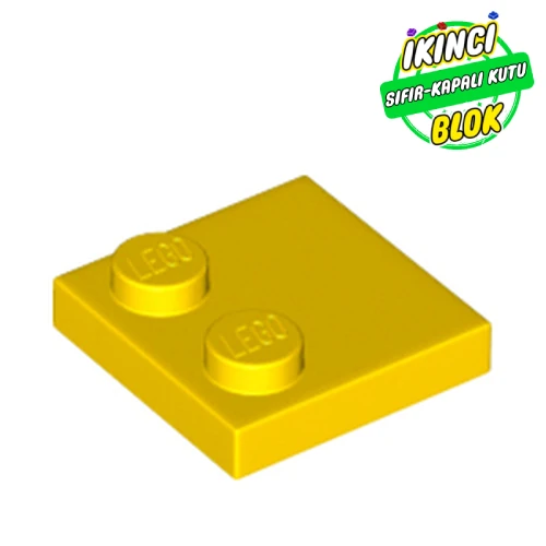 LEGO® Plate Special 2 x 2 with Only 2 studs Sarı Sıfır